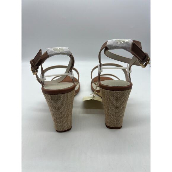 Sanctuary Wink Leather Ankle Strap Woven Brown Wedge Sandals Women’s 10 - Picture 5 of 9